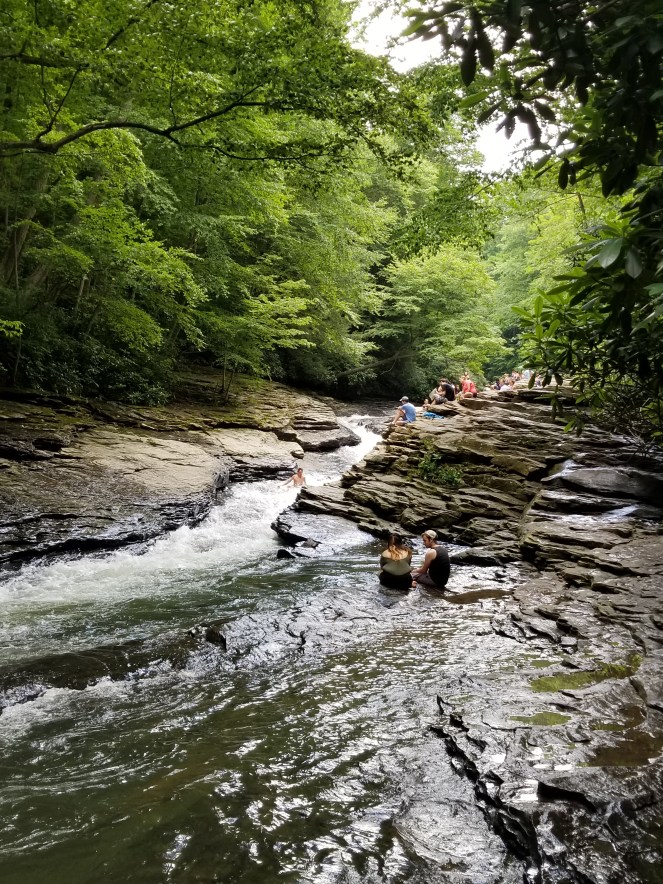 natural water slide at ohiopyle state park