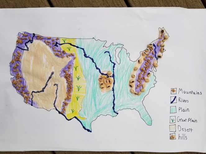 homeschool diy usa landforms map educational elementary geography